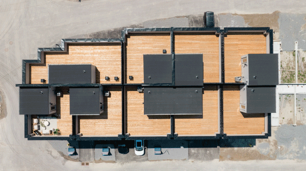 Private rooftop terraces at Townhomes of Little Rouge